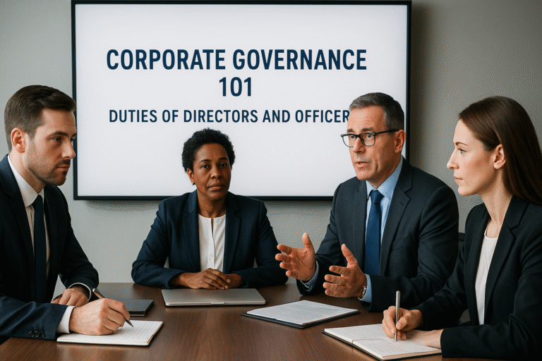 Corporate Governance 101 Duties of Directors and Officers