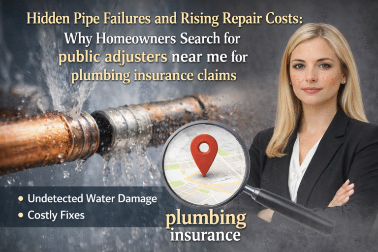 Hidden Pipe Failures and Rising Repair Costs: Why Homeowners Search for public adjusters near me for plumbing insurance claims plumbing insurance